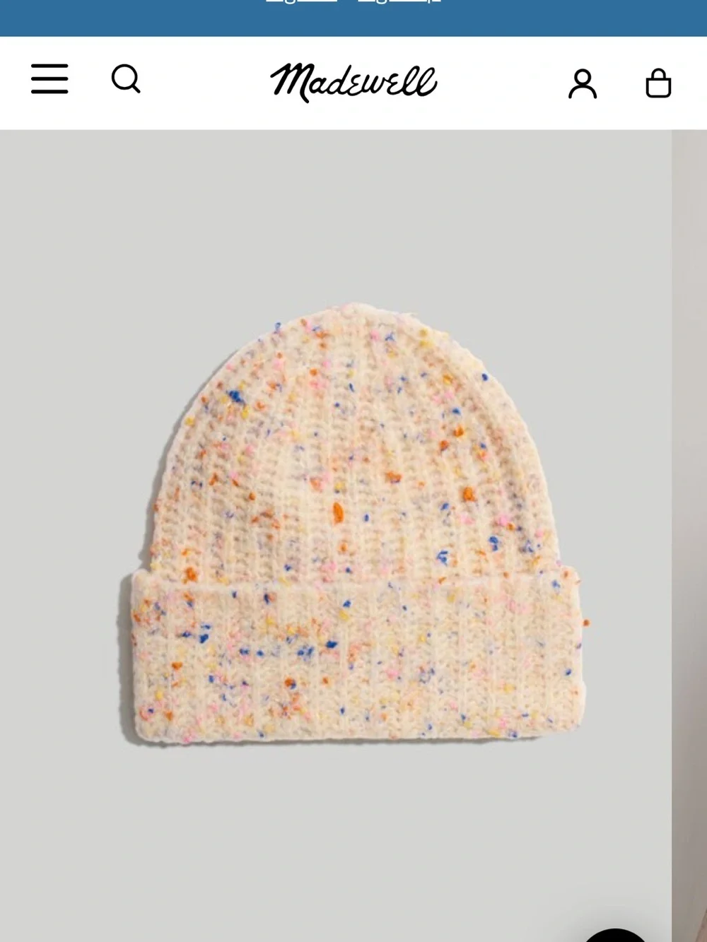 Madewell confetti chunky knit beanie